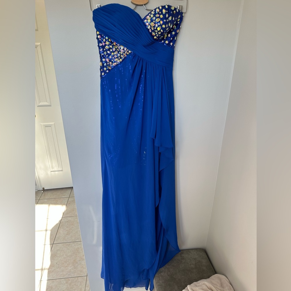 Gorgeous strapless blue dress- size 00